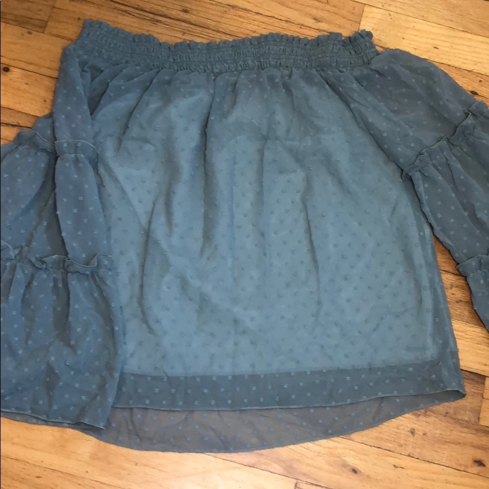 Amazon off the shoulder silk top